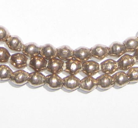 Ethiopian White Metal Bicone Beads (6x5mm) - The Bead Chest