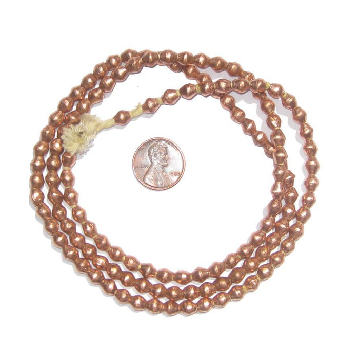 Ethiopian Copper Bicone Beads (6x5mm) - The Bead Chest