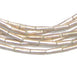 White Metal Tube Ethiopian Beads (2mm) - The Bead Chest