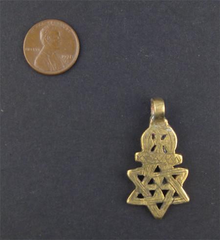 Falasha Star of David w/ Crown (Small) - The Bead Chest