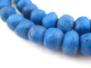 Deep Blue Moroccan Pottery Beads (12mm) - The Bead Chest