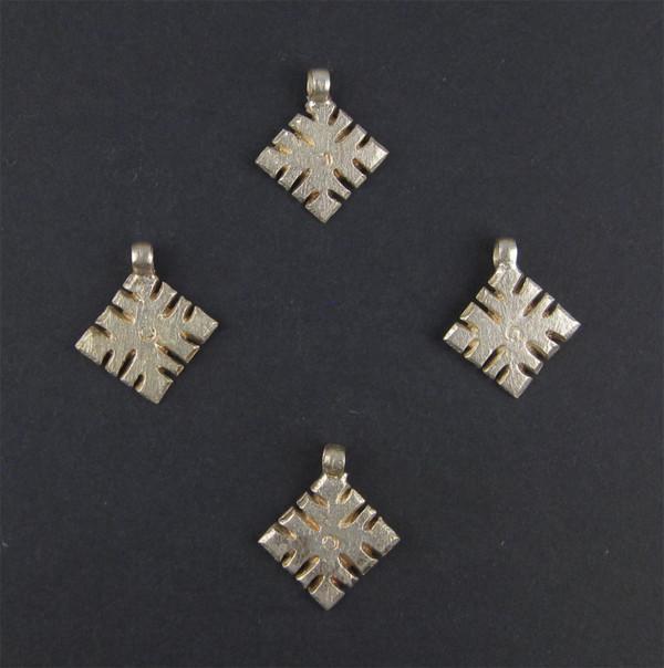 Ethiopian Silver Snowflake Ornaments (Set of 4) - The Bead Chest