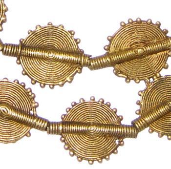 Brass Baule Beads, Sun Design (23mm) - The Bead Chest