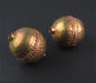 Jumbo Artisanal Ethiopian Brass Bead (Set of 2) - The Bead Chest