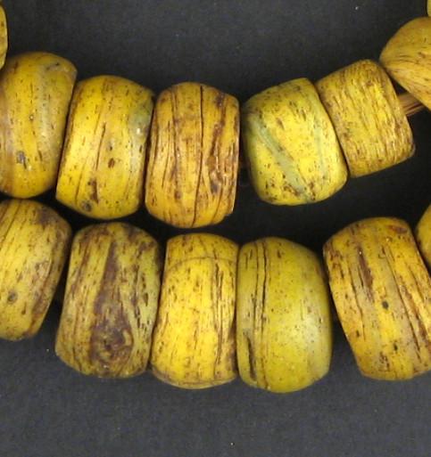 Antique Yellow Hebron Kano Beads - The Bead Chest