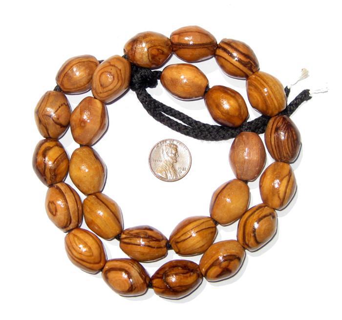 Authentic Olive Wood Beads from Bethlehem (20x16mm) - The Bead Chest