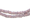 Purple White Heart Beads (4mm)