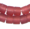 Fuschia Recycled Glass Beads (Tabular)