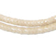 Glass Snake Beads, Bone Color (6mm) - The Bead Chest