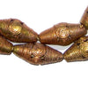 Brass Filigree Beads, Large Bicone Design
