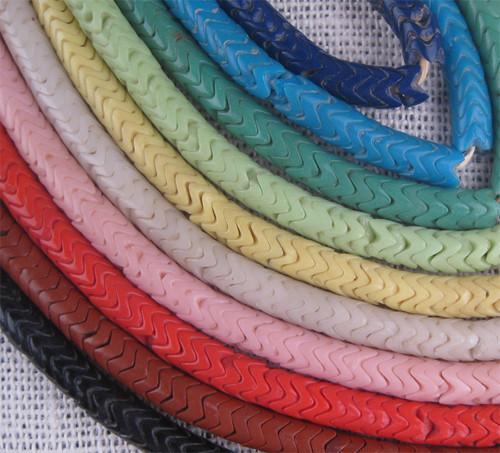 Set of 10 Strands Old Glass Snake Beads (Large) - The Bead Chest