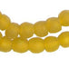 Sunflower Yellow Recycled Glass Beads (11mm) - The Bead Chest