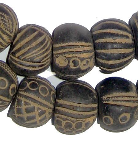 Mali Clay Spindle Beads (Gumdrop) - The Bead Chest