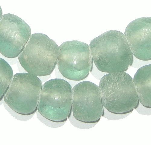 Green Marine Recycled Glass Beads (14mm) - The Bead Chest