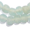5 Pack: Clear Aqua Recycled Glass Beads (14mm)