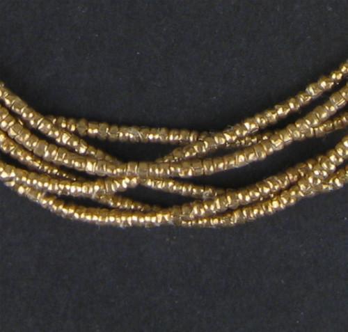 Brass Heishi Ethiopian Beads (2mm) - The Bead Chest