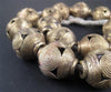 Pendant Size Brass Filigree Globe Beads  (34mm)