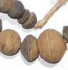 Antique Mali Clay Spindle Beads