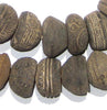 Antique Mali Clay Spindle Beads