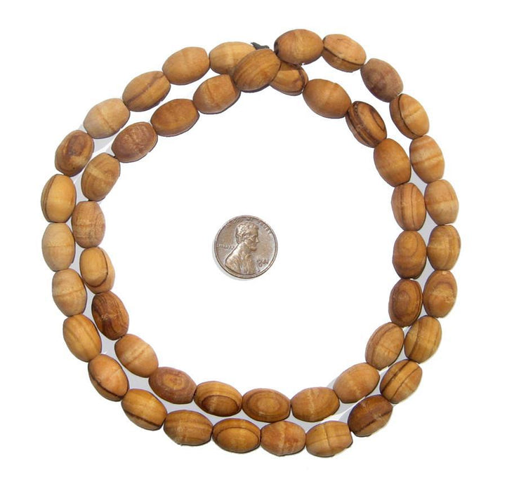 Authentic Rosary Olive Wood Beads from Bethlehem (14x10mm) - The Bead Chest