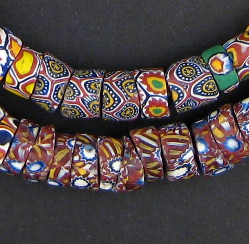 Sliced Antique Venetian Millefiori African Trade Beads - The Bead Chest