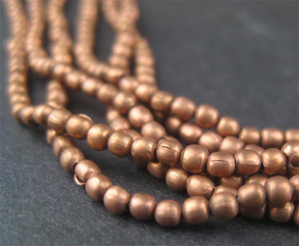 Copper Tiny Melon Beads - The Bead Chest
