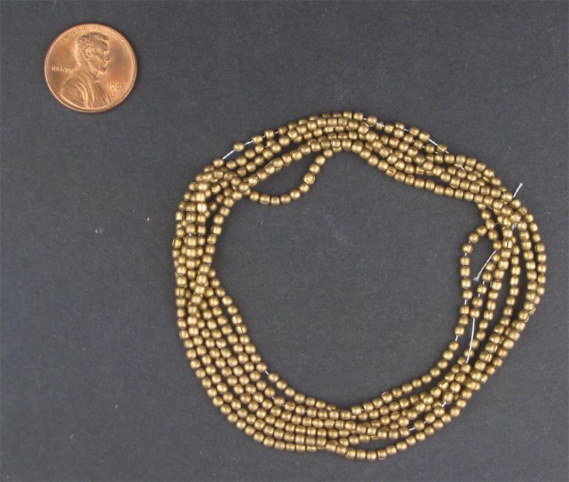 Brass Tiny Melon Beads — The Bead Chest
