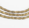 Folded Dark Brass Tube Ethiopian Beads (6x4mm)