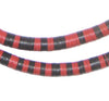 Old Striped Phono Record Beads (8mm)