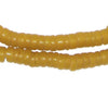 Amber Glass Ghana Disk Beads