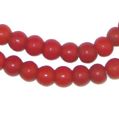 Vermilion Red Round Ethiopian Padre Beads - The Bead Chest