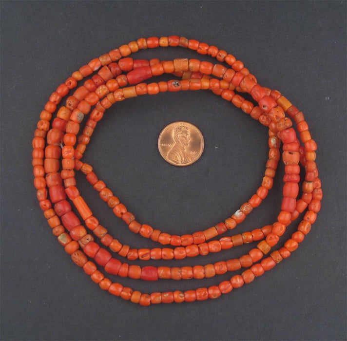 Authentic Mediterranean Coral Beads (Long Strand) - The Bead Chest
