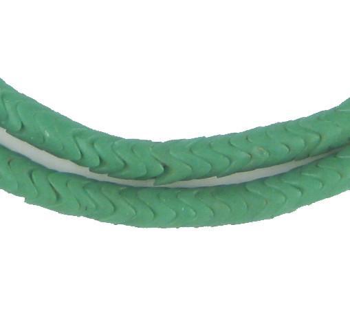 Glass Snake Beads, Sea Green Color (6mm) - The Bead Chest