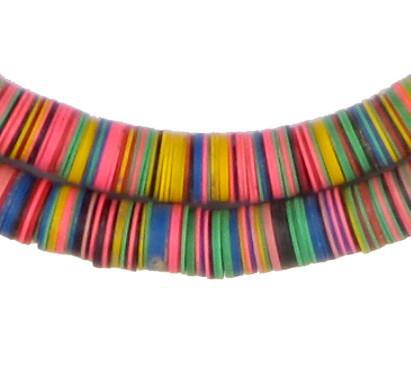 Vintage Multicolor Phono Record Beads (10mm) - The Bead Chest
