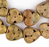 Triangle Swirl Ghana Brass Filigree Beads