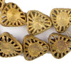 Triangle Sun Ghana Brass Filigree Beads