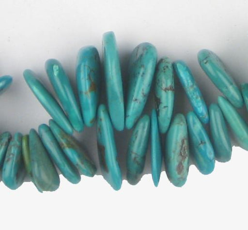 Turquoise Beads (Flat Tear Drop Shape) - The Bead Chest