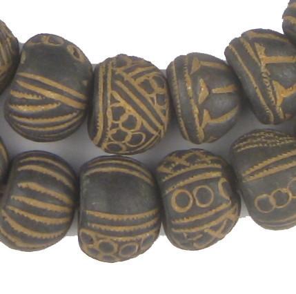 Mali Clay Spindle Beads (Small Gumdrop) - The Bead Chest