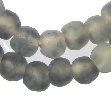 Grey Mist Recycled Glass Beads (14mm) - The Bead Chest
