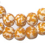 Pumpkin Orange  Fused Recycled Glass Beads (18mm)