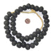 Opaque Black Recycled Glass Beads (18mm) - The Bead Chest