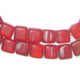 Old Red Bohemian Cube Beads - The Bead Chest