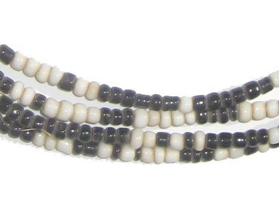 Black and White Glass Beads (3mm, 2 Strands) - The Bead Chest