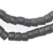 Charcoal Black Sandcast Cylinder Beads - The Bead Chest