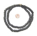 Charcoal Black Sandcast Cylinder Beads - The Bead Chest
