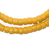 Amber Yellow Sandcast Cylinder Beads