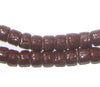Ghanaian Brown Sandcast Cylinder Beads