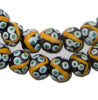 Eye Stripe Brown Krobo Powder Glass Beads