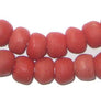 Coral Red Sandcast Beads