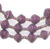 Lavender Recycled Paper Beads from Uganda
